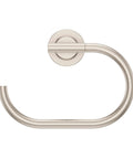 Brushed Nickel Towel Ring For Bathroom With Contemporary Style Concealed Screw Installation Premium Metal Construction Easy Two Hole Mount Durable Modern Bath Accessory For Sleek Organization And Spa Worthy Shine