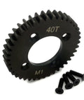 Hard Steel Center Differential Spur Gear 40T 1M Black For Tenacity All RC Cars Upgrade Durable 1M Pitch 40-Tooth Gear That Holds Up In Tough Runs LOS232025 with screws