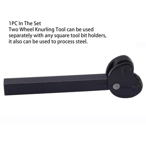 Two-wheel knurling tool from Wedge Type Quick Change Tool Post Kit For Mini Lathe 6-9 Inch, 11-Piece Set.