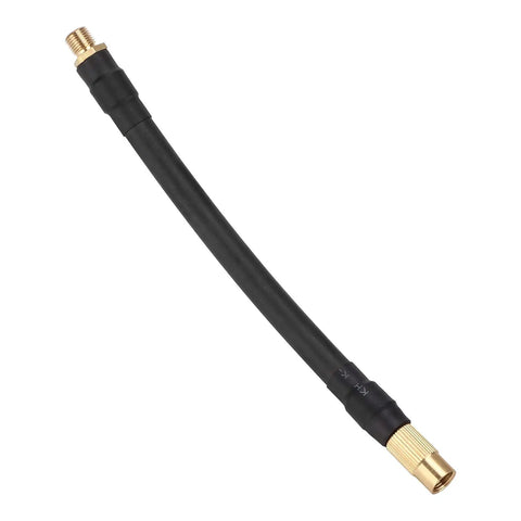 Kickass Six Point Three Inch Heavy Duty Tire Inflator Hose Air Fit Connector Fits For Xiaomi Electric Scooter Bicycle Motorcycle And Car Auto Vehicle Accessories Upgrade Kit Top Quality Durable Build Easy Install Long Lasting Service Life, black rubber hose with brass fittings