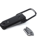 Heavy Duty Car Bumper Release Hook Clips Kit For Trunk Universal Fasteners Durable Hasp Clip Set, black metal
