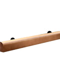 Premium Solid Wood Stair Handrail 2 Foot Wall Mounted Guardrail Built Like A Tank For Indoor Outdoor Safety smooth burlywood finish