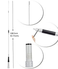 Dual Band Ham Radio Antenna For Cars And Trucks, 144 And 430 MHz, 42.7 Inch Length with base close-up