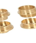 Heavy Duty Brass Router Guide Bushing Kit Featuring Snug Lock Nuts And Multiple Precision Adapters for hinge routing.