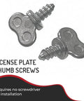 Quick Install License Plate Thumb Screws Size Fourteen One Quarter Inch By One Half Inch With One And One Eighth Inch Overall Length No Tools Needed Silver Car Mounting Hardware For Vehicles Fifty Count