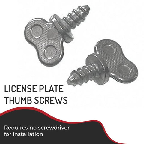 Quick Install License Plate Thumb Screws Size Fourteen One Quarter Inch By One Half Inch With One And One Eighth Inch Overall Length No Tools Needed Silver Car Mounting Hardware For Vehicles Fifty Count