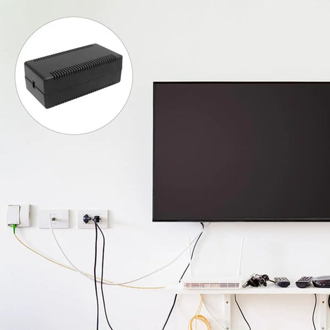 Heavy Duty Black ABS Project Junction Box Kit With Snap Cover Design for Power Supply, LED Circuit Boards And Electronics Projects To Keep Dust Out And Protect Wiring Easily installed near a TV.