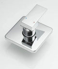 Chrome Shower Faucet Set With Rough In Valve Luxury Bathroom Rain Shower System Square Stainless Steel Showerhead Trim Kit