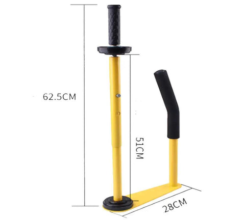 Easy To Install Pallet Stretch Film Dispenser For 18 Inch And 20 Inch Rolls Yellow Upgraded Shrink Wrap Holder For Warehouse Packing, 62.5cm tall