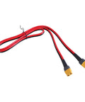 Top Shelf Heavy Duty Male To Female Extension Cord Pure Copper Core Delivers Rock Solid Contacts For Rc Rigs And Battery Packs At 12Awg 16 Feet Long, red and black cable with male and female connectors.