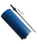 Dry Diamond Core Drill Bit For Brick And Block With Half Inch Shank Pilot Bit Adapter And Nine Point Five Inch Drilling Depth