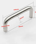 Brushed Metal Kitchen Cabinet Pulls and Drawer Handles Set 90mm Center to Center Sleek Bow Bar Door Knobs for Cupboards