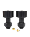CR36R Black Spherical Follower Bolt Roller Bearing Built Tough As Nails For Rock Solid Needle Cam Assembly On Heavy Duty Trucks And Industrial Equipment, close-up view showing two bearings and fittings.