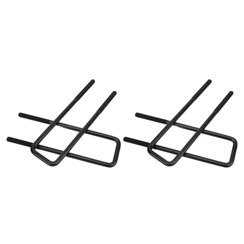 12 Inch Rear Axle U Bolts Kit For Dodge Ram 1500 Leaf Spring Suspension Flat Top Design Steel Black Powder Coated Replacement U Bolts For 1999 To 2010, pair