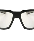 Clear Safety Glasses For Men And Women With Matte Black Frame And Clear Lens ANSI Z87 Plus Compliant Front View