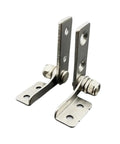 Front view of 304 Stainless Steel Damping Hinge With Any Stop And Torque Adjustable Pivot For Equipment Connection Left 2724-0.8