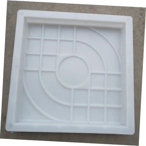 Easy To Use Reusable Concrete Stone Mold For DIY Garden Pathways Breeze Through Creating White Stepping Stones For Patios Walkways And Driveways Cement Brick Mould To Build Durable Backyard Paths, 25x25x5 cm white plastic mold