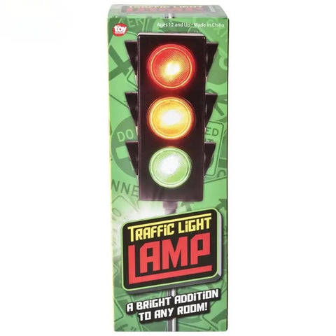 Box of 8 Inch Traffic Light Table Lamp That Delivers Major Vibe With Bright Red Green And Yellow Signals A Totally Fun Quirky Decor Piece