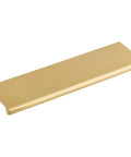 Gold tab pull resembling Mercer Collection Europa Tab Pull 6 Inch Brushed Satin Nickel, Center To Center 5 Inch, Zinc Alloy Cabinet Hardware.