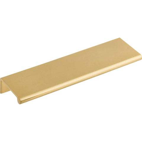 Gold tab pull resembling Mercer Collection Europa Tab Pull 6 Inch Brushed Satin Nickel, Center To Center 5 Inch, Zinc Alloy Cabinet Hardware.