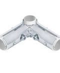 Rock Solid Ninety Degree Three Way Cross Pipe Connector Clamps For Three Quarter Inch Emt Conduit Heavy Duty Galvanized Steel Fasteners displayed.