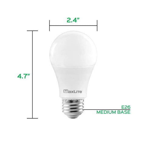 Bright 1100 Lumen A19 LED Bulb For Enclosed Fixtures, 75W Equivalent, 2.4-inch diameter, E26 medium base, 4.7-inch height