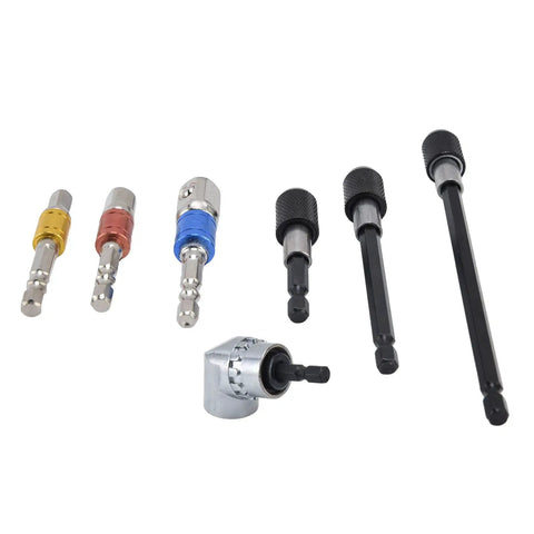 Grab This Epic 7-Piece Impact Grade Power Hand Tool Set With Magnetic Socket And Hex Shank Drill Adapter Perfect For All Your Drilling Gigs And Heavy Duty Jobs Guaranteed To Rock Your World., 7-piece chrome vanadium steel drill adapter set with magnetic socket and hex shanks