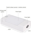 Dimensions and features of the 4 In 1 LED Night Light With Motion Sensor And Dusk To Dawn, Rechargeable Battery Operated Daylight White 5000K.