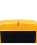 Dead Nuts Accurate Three In One Wall Scanner and Stud Locator with bright yellow casing and red light for detecting wooden studs.