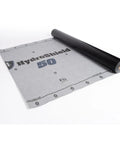 Top Shelf Synthetic Roof Underlayment Boasts Hardcore Fifty Year Waterproof Cover Pre Printed Nailing Lines For Easy Shingle Install Covers Ten Squares Measures Two Hundred Feet Long By Forty Eight Inches Wide Built Damn Tough To Defeat Rainstorms roll laid out on surface