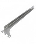 Rock Solid Sturdy Stainless Steel Wall Shelf Bracket Heavy Duty Mount for garage closet and pantry shelving, silver finish