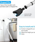 2 Pack Adjustable Door Security Bar For Hinged And Sliding Doors Telescopic Locking Pole From 29 Inches To 45 Inches in use