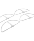 4 Pack Removable Drone Propeller Guards For Safe Landings And Protection Durable Prop Protectors That Keep Props Balanced Guard Against Car Scratches And Kid Cuts Easy Install For Most Quads And Mini Drones, featuring a set of four white guards