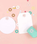 Circle Punch With Reinforcing Ring And Snap Lever For Paper Crafting, Scrapbooking And DIY Card Making, 0.55 Outer Diameter