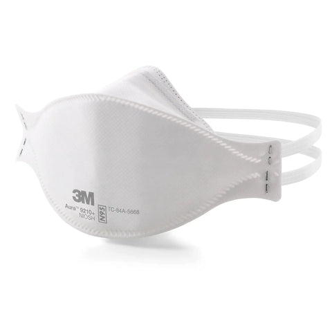 Aura Particulate Respirator 9210 Plus N95 Disposable Mask Pack Of 20 For Dust And Smoke Keeps Eyewear From Fogging, Comfortable Braided