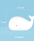 Under The Sea Nursery Night Light Whale Lamp For Baby And Toddler Room Soft Silicone Ocean Theme Nightlight with dimensions