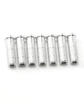 Silver aluminum inserts for 12 Pack 100 Grain Field Points with 8-32 thread for 6.2mm ID arrows and 7.4 to 7.6mm OD shafts
