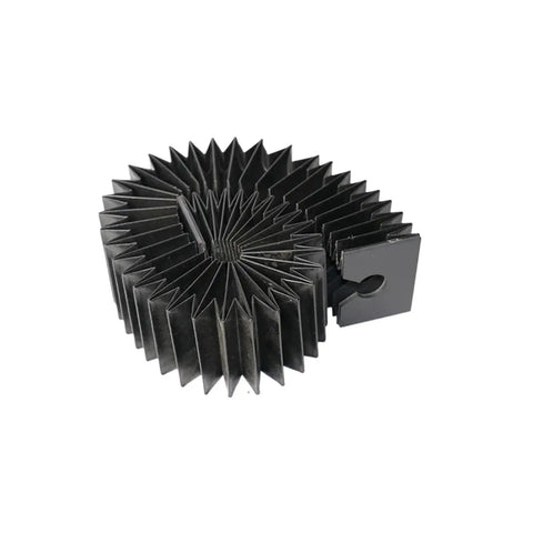 Top Tier Flexible Accordion Bellows For Hgr15 And Hgr20 Hgr25 Hgr30 Linear Guide Rails, black protective sleeve, spiral design.
