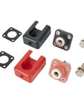 Straight Up Beast Grade 2Pack 200A Copper Battery Terminal Connectors red black housing and screws for solar inverter EV use
