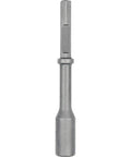 Ground Rod Driver For Demolition Hammers, 1-1/8 Inch Hex Shank, Heavy Duty Hardened Steel Body For Chiseling And Chipping Concrete Prep
