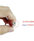 Close-up of a hand holding a Pro Grade Security Oval Head Screw size 0.157*0.13 inch, part of Removal Kit with Special Bit, 316 Stainless Steel.