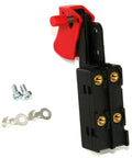 Hella Reliable Toggle Sander Switch Replacement Covers All 352 And 352VS Tool Types For Power Tools Includes Easy Install Guide. Red toggle switch with black housing and installation screws.