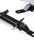 Premium Golf Cart Trailer Hitch Receiver Universal Fit For Club Car Ezgo Yamaha heavy duty black metal assembly with mounting bolts.
