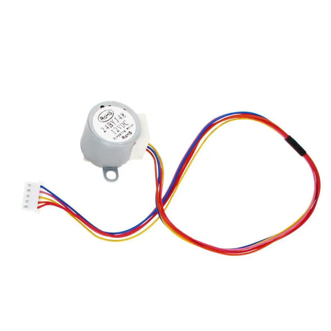 Micro DC 12V 24BYJ48 Gear Motor With Compact 19x24mm Gearbox, wires visible, suitable for RC cars and robots, 1 PCS