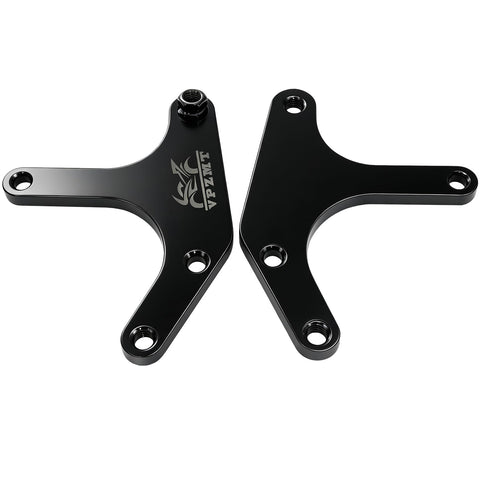 Level Your Trike With These Kickass 1.5 Inch Rear Suspension Lift Brackets For Harley Davidson Trikes showing two heavy duty black lift brackets.