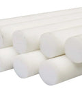 Stack of PTFE Teflon Rod Three Eighths Inch Diameter Twelve Inch Length Pack Of Ten Delivers Heavy Duty Chemical Resistance