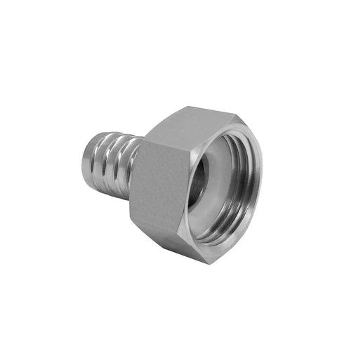 Stainless Steel Garden Hose Swivel Fitting With Three Quarter Barb To Three Quarter GHT Female Threaded Adapter For Quick No Fuss Hose Repair And Leak-Free Connections, stainless steel hose fitting
