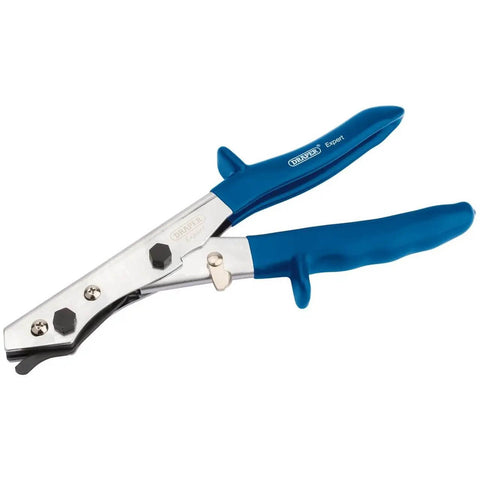 Expert Hand Nibbler For Metal Sheets And Plastic, 250 mm Cutting Capacity, Clean Cuts Without Bending, Slip Guard Handles, Blue Workhorse