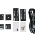 Heavy Duty Six Outlet Power Conditioner With Slick Ip Controls And Precision Metered Strips hardware kit including brackets and cables.