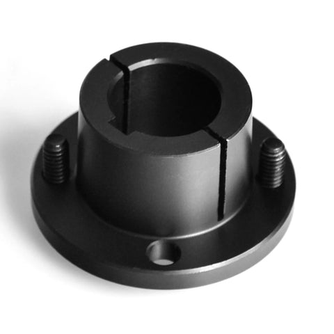 MINERGUY 1-inch bore H-style steel pulley bushing with split taper for keyed shaft; flange with two screws, Amazon